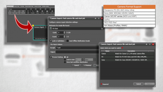 Telestream Vantage Camera Ingest