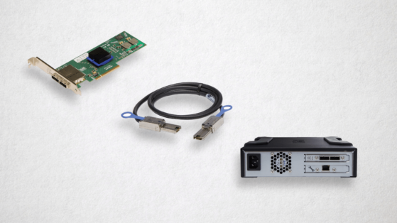 Components needed for an external LTO tape reader.